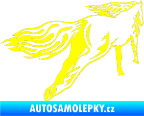 Samolepka Animal flames 009 pravá kůň žlutá citron