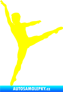Samolepka Balet tanečník 001 levá žlutá citron