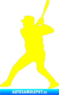 Samolepka Baseball 003 levá žlutá citron