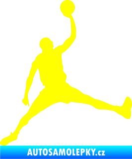 Samolepka Basketbal 016 pravá žlutá citron