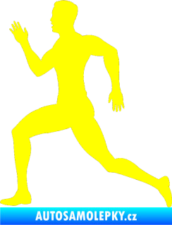 Samolepka Běžec 003 levá žlutá citron