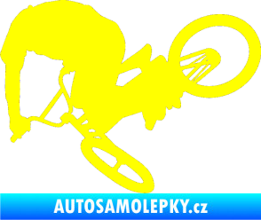 Samolepka Biker 001 levá žlutá citron