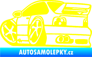 Samolepka BMW e46 karikatura levá žlutá citron