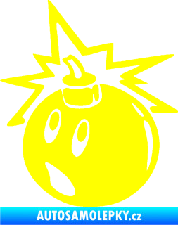 Samolepka Bomba 003 levá žlutá citron