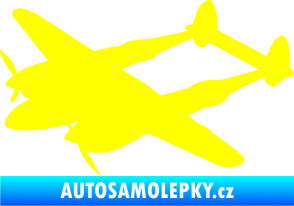 Samolepka Bombardovací letoun Lockheed  P38 lighting levá žlutá citron