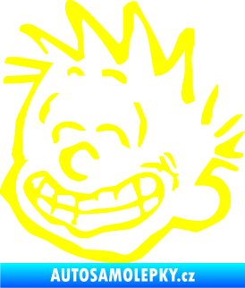 Samolepka Boy s úsměvem levá žlutá citron