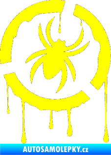 Samolepka Pavouk 001 - pravá žlutá citron