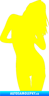 Samolepka Erotická žena 001 pravá žlutá citron