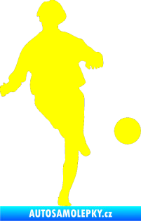 Samolepka Fotbalista 002 pravá žlutá citron