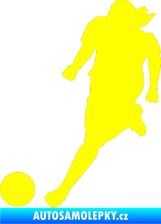 Samolepka Fotbalista 003 levá žlutá citron