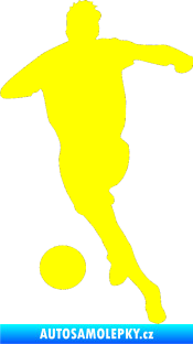 Samolepka Fotbalista 006 levá žlutá citron