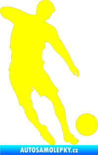 Samolepka Fotbalista 025 pravá žlutá citron