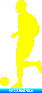 Samolepka Fotbalista 029 levá žlutá citron
