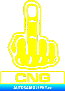 Samolepka Fuck off CNG žlutá citron