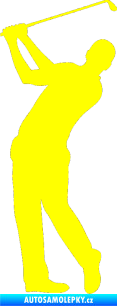 Samolepka Golfista 002 levá žlutá citron