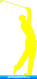 Samolepka Golfista 003 pravá žlutá citron