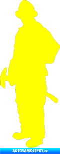 Samolepka Hasič 001 levá žlutá citron