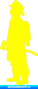 Samolepka Hasič 002 levá žlutá citron