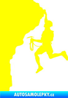 Samolepka Horolezec 003 levá žlutá citron