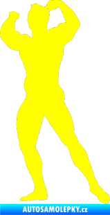 Samolepka Kulturista 010 levá žlutá citron