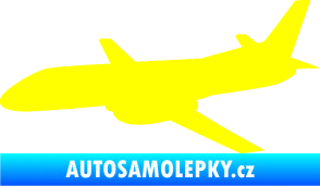 Samolepka Letadlo 004 levá žlutá citron