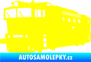Samolepka Lokomotiva 001 levá žlutá citron