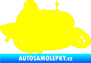 Samolepka Motorka 009 pravá silniční motorky žlutá citron