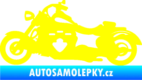 Samolepka Motorka 056 levá žlutá citron