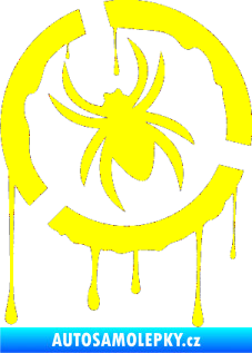 Samolepka Pavouk 001  levá žlutá citron