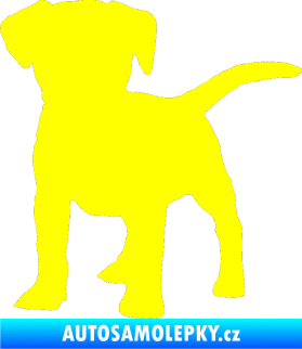 Samolepka Pes 056 levá štěně žlutá citron