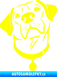 Samolepka Pes 119 levá Labrador žlutá citron