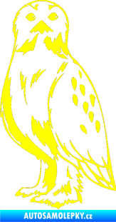 Samolepka Predators 061 levá sova žlutá citron