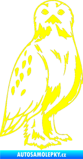Samolepka Predators 061 pravá sova žlutá citron
