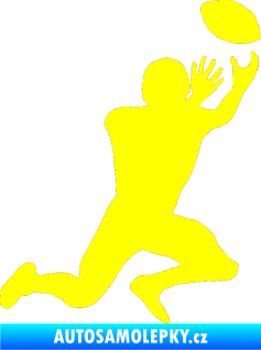Samolepka Rugby 001 pravá žlutá citron