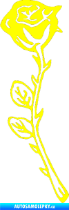 Samolepka Růže 001 levá žlutá citron