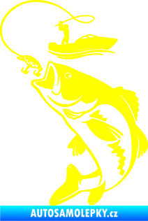 Samolepka Rybář 019 levá žlutá citron