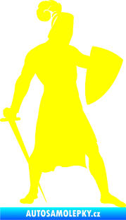 Samolepka Rytíř 001 pravá žlutá citron
