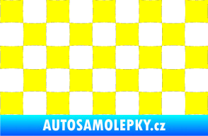 Samolepka Šachovnice 002 žlutá citron