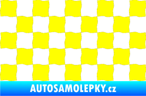 Samolepka Šachovnice 004 žlutá citron