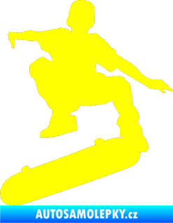 Samolepka Skateboard 004 levá žlutá citron