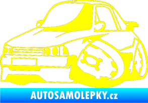 Samolepka Škoda 120 karikatura levá žlutá citron