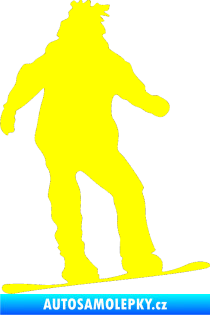 Samolepka Snowboard 008 levá žlutá citron