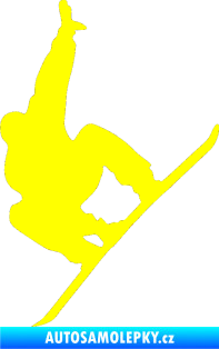 Samolepka Snowboard 009 levá žlutá citron