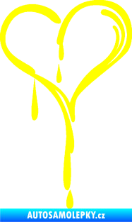 Samolepka Srdíčko 012 levá žlutá citron