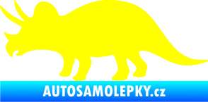 Samolepka Triceratops 001 levá žlutá citron