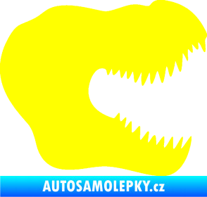 Samolepka Tyrannosaurus Rex lebka 001 pravá žlutá citron