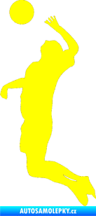 Samolepka Voleybal 007 levá žlutá citron