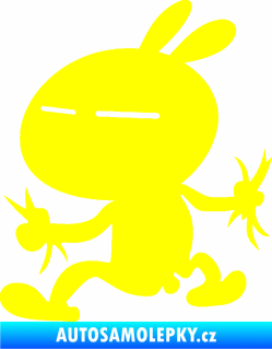 Samolepka Zajíc Tuzki 001 levá žlutá citron