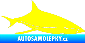 Samolepka Žralok 008 pravá žlutá citron