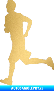 Samolepka Běžec 001 levá zlatá metalíza